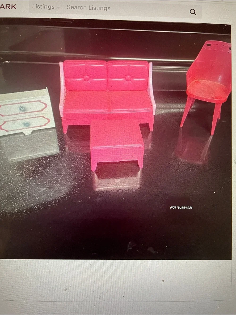 Bundle of 4 plastic Dollhouse furniture